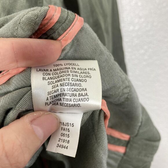 Maison Jules Jacket Womens Large Green Utility Anorak Lyocell Drawstring Pockets - Picture 10 of 16